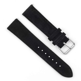 Onthelevel Suede Watch Strap-18mm 19mm 20mm 22mm 24mm Suede Leather with Black Leather Back Watch Band for Men or Women
