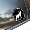 Coyote Hunting Vinyl Decal | 5.5" White on Black |