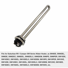QINGJIE 520789 232794 Rv Water Heater Element for Suburban Rv Sw Series Electric Water Heater,Replacement of Water Heater Part Sw12del,Sw10del,Sw6del Etc,Screw in,1440w 120v, Silver