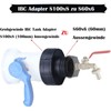 IBC Tank Adapter S100x8 zu S60x6, 100mm auf 60mm Grobgewinde,