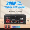 Daakro AK45 Stereo Audio Amplifier,300W Home 2 Channel Wireless Bluetooth