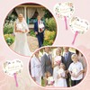 Whaline 50 Pcs Wedding Floral Hand Plastic Fans Flower Thank