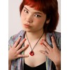 OJERRY Kawaii Cool Red Flower Cord Necklace Cute Coolest Accessories