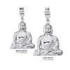 925 Sterling Silver Buddhism Buddhist Meditation Zen Buddha Pendant Necklace,