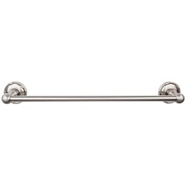 Top Knobs ED10BSNE Bath Edwardian Collection 30 Inch Single Towel Bar with Ribbon Backplate, Brushed Satin Nickel Finish