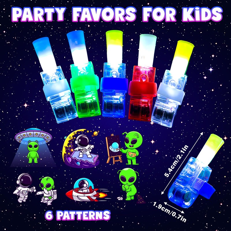 30PCS led finger lights space astronaut Party Favors , Glow