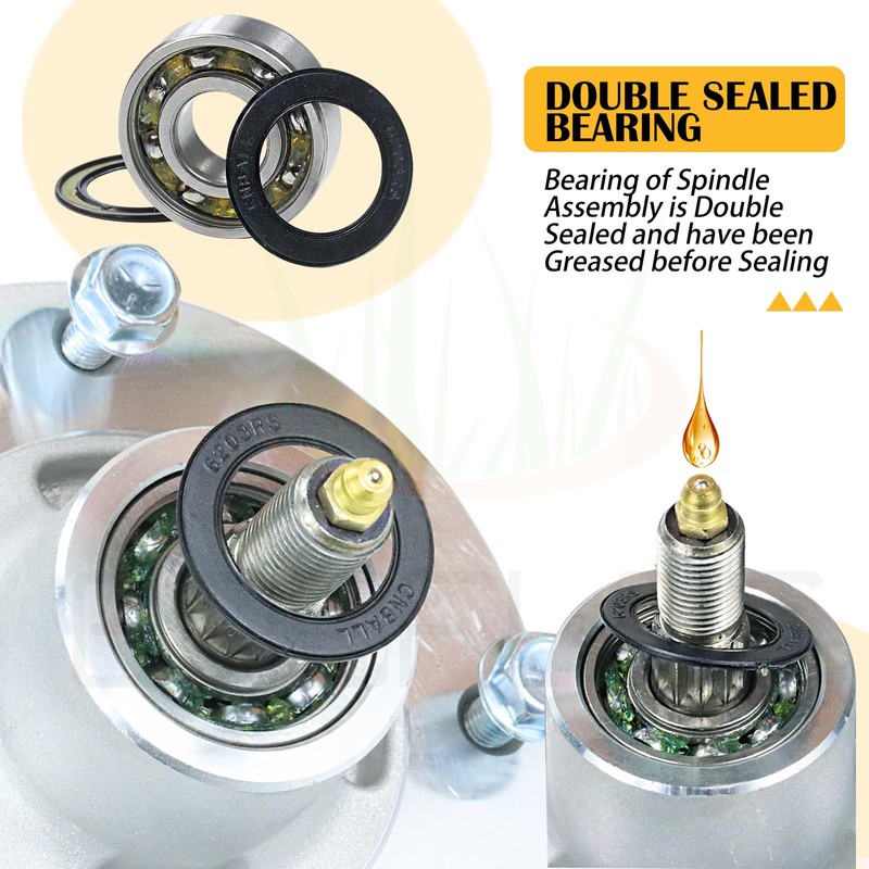 BOSFLAG 3 Pack 539112170 Spindle Assembly Kit with 153535 Pulleys