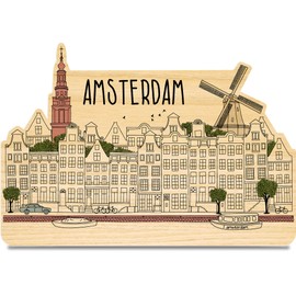 Amsterdam Geschenk Amsterdam Holzkarte - Geburtstagskarte - Amsterdam Geschenkbox, Niederlande Geschenk, Amsterdam Souvenir, Holland Urlaub, Holland Geschenk, Windmühle, Urlaub Geschenkidee