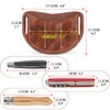 TOURBON Leather Pocket Tool Belt Pouch 3 Slots EDC Multitool