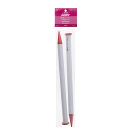 Susan Bates 14-Inch Luxite Single Point Knitting Needle, 19mm, White/Red