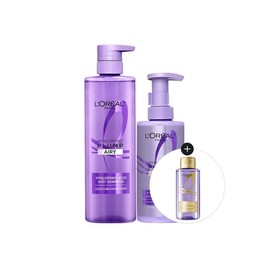 L'Oréal Paris Hyaluronic Acid Scalp Shampoo 660ml + Conditioning Hair Pack 440ml [Giveaway] Shampoo Mini 100ml (Random) / 로레알파리 히알루론산 두피 샴푸 660ml + 컨디셔닝 헤어팩 440ml [증정]샴푸 미니 100ml(랜덤)