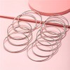 Bohemian Silver Bangle Bracelets Set for Women- Multi Layer Stackable
