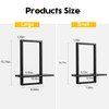 PHOENANCEE PHOENANCEE Square Floating Shelves Black,Framed Hanging Shelf for Wall