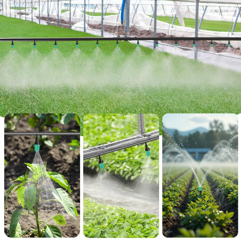 50Pcs Micro Misting Spray Emitters, Adjustable Flow Atomizing Irrigation Dripper,