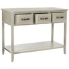 Safavieh Home Collection Aiden Ash Grey 3-Drawer Bottom Shelf Console