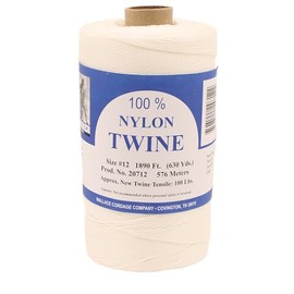 #12 Twisted White Nylon Twine 1 lb Tube 1890 Feet