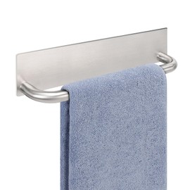 Self Adhesive Hand Towel Holder- 304 Stainless Steel Hand Towel Bar for Bathroom Kitchen Stick on Wall, Towel Ring No Drilling, 9 Inch (Brushed Nickel)