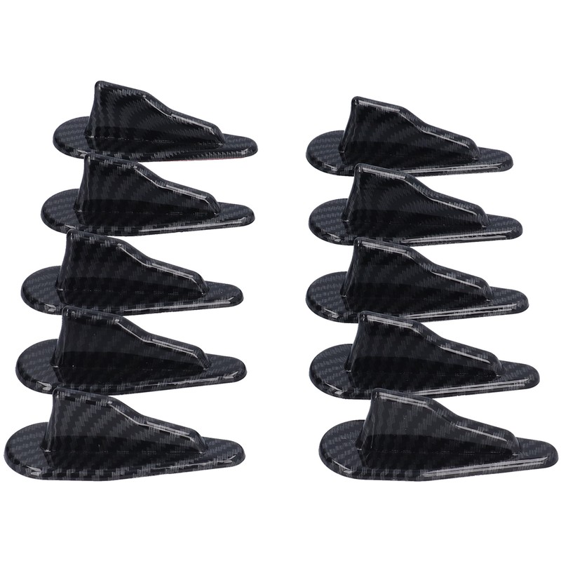 10PCS Shark Fin Kit Spoiler Wing Set with Carbon Fiber