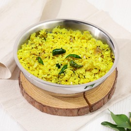 Vinod Platinum Triply Stainless Steel Tasla -1.2 Litre (20 cm) | 2.5 mm Thick | Steel Tasra Kadai/Kadhai | 5 Year Warranty | Induction & Gas Friendly, Heavy Bottom - Silver