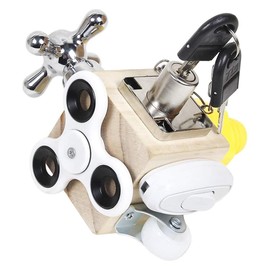 Busy Cube Toy Sensory Busy Board Travel Toy Educational Learning Toy for Kids