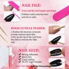 AddFavor Press on Nails Almond Medium Fake Nails Press ons,
