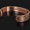 Wide Copper Magnetic Bracelet Men Celtic Pure Copper Bangle Cuff