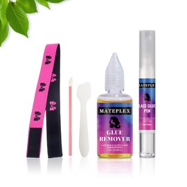 Lace Glue Pen and Glue Remover Kit for Lace Wig, Invisible Waterproof Hair Bonding Glue, Extreme Hold Wig Glue & Tape in Extension Remover Set for Poly Hairpieces, Toupee, Hair Systems