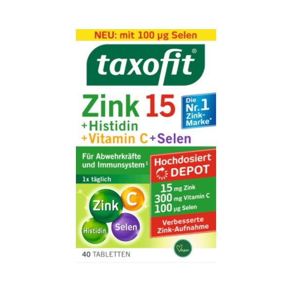 taxofit Zink+ Histidin + Vitamin C + Selen 40 St. 31,5 g