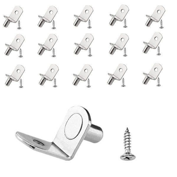 25 Pcs Glass Shelf Support Nails 6mm L-Shaped Support Pegs