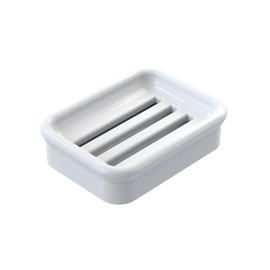 Granite Soap Dish, Double Layer Strainer Soap Holder, Suitable for Kitchens, Bathrooms, and Bar Sinks, Durable Soap Holder for Shower, Best Place for Your Soap Bar (White)