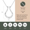 Emily C Ring Holder Necklace - Stainless Steel Necklace with