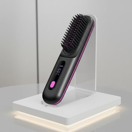 헤어스타일러 미니 무선고데기 브러쉬 빗 여자남자고대기 휴대용 IH240 Mini Wireless Hair Styler Brush for Men and Women Portable IH240