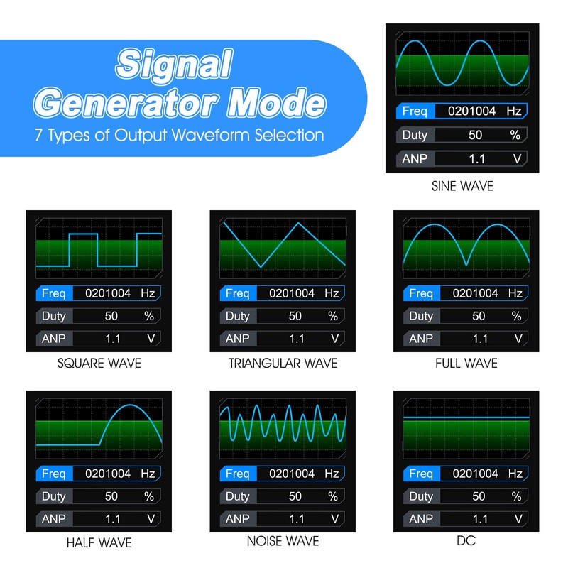 3 in 1 Handheld Oscilloscope Multimeter DDS Generator with 2