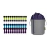 bellaCott 48 Clothes Pegs with Spiral Spring Soft Grip Blue