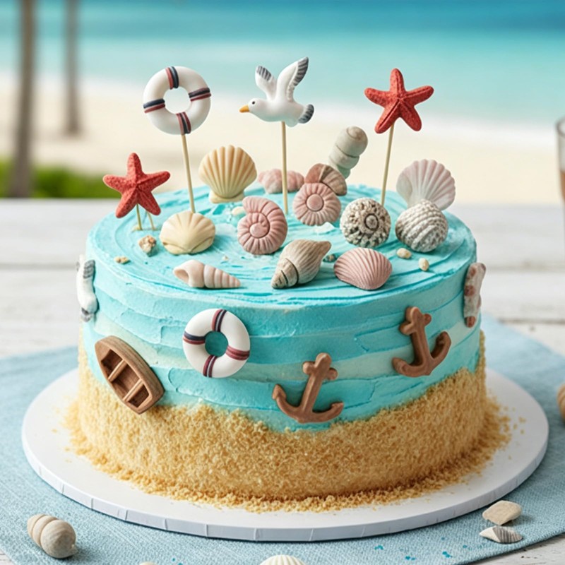 Seashell Silicone Chocolate Molds Ocean Theme Set of 2