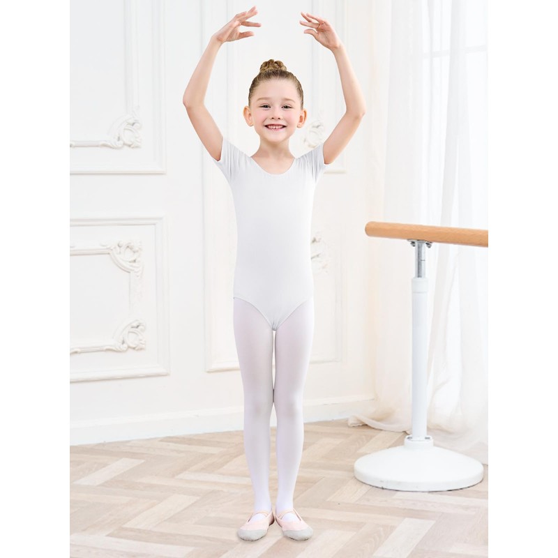 BALAYSIER Girls Gymnastics Leotards Short Sleeve Toddler Classic Ballet Leotard