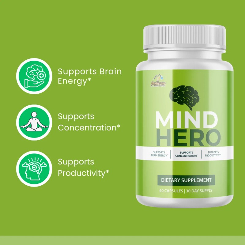 Pelican Vitamins MIND HERO- Brain Support- 60 Capsules