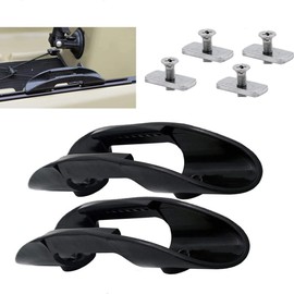 2 Pack Kayak Paddle Clip with Screws, CAASFOOY Sport Paddle Clip Deck Mounted for Universal Kayak Paddle Clip with Screws, Pelican Kayak Accessories Paddle Clips for Kayaking