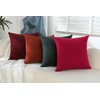 Jeneoo Burgundy Decorative Throw Pillow Covers Soft Chenille Comfy Square
