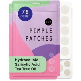 Dot Pimple & Zit Patches for Face – All-Natural Custom Triple-Action Formula Absorbs, Clears & Brightens Acne Spots with Hydrocolloid, Vitamin C, Tea Tree Oil & Salicylic Acid (8, 10, 12 mm, 76 ct)