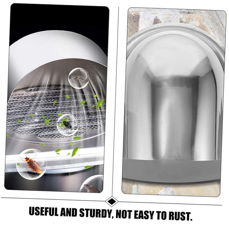 TEHAUX Stainless Steel U Shape Exhaust Vent Cover Wall Mounted