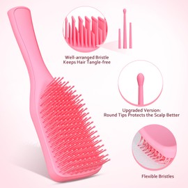 SHINLEA Ultimate Detangler Hairbrush, Anti Tangle Hairbrush for Wet and Dry Hair, Reduces Breakage, Eliminates Knots, Detangles All Hair Types, Detangler Brush for Hair Straightening, Styling