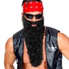Maxi Beard / Moustache Black Fake False Beards for fancy