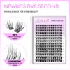 VEYESBEAUTY Eyelash Extensions Set, 5-Second Eyelash Clusters, Lashes, DIY Clusters,