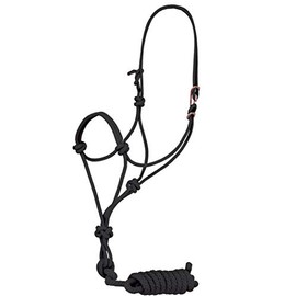 Mustang Easy-On Rope Halter Black