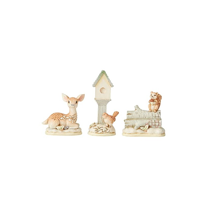 Heartwood Creek by Jim Shore White Woodland Set of 3