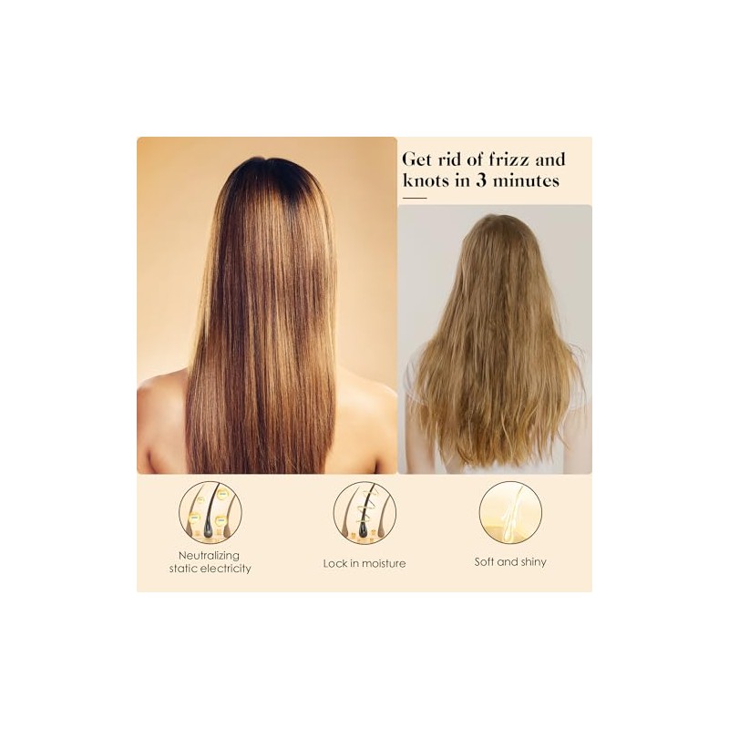 GAINWELL Cepillo de pelo de paleta de bambú, cepillo para
