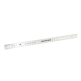 Mayes 10208 36 Inch Straight Edge Aluminum Ruler, Heavy Duty 36 Inch Ruler with Metric and Standard Measurements, Extra Thick Precision Straight Edge