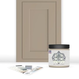 ALL-IN-ONE Paint, Durable cabinet and furniture paint. Built in primer and top coat, no sanding needed. Includes our 30 featured color card - Tapestry (khaki brown), 8oz Sample
