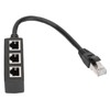 RJ45 Ethernet Adapter Cable Extension Function 1 to 3 Port